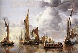 The State Barge Saluted by the Home Fleet by Jan van de Capelle